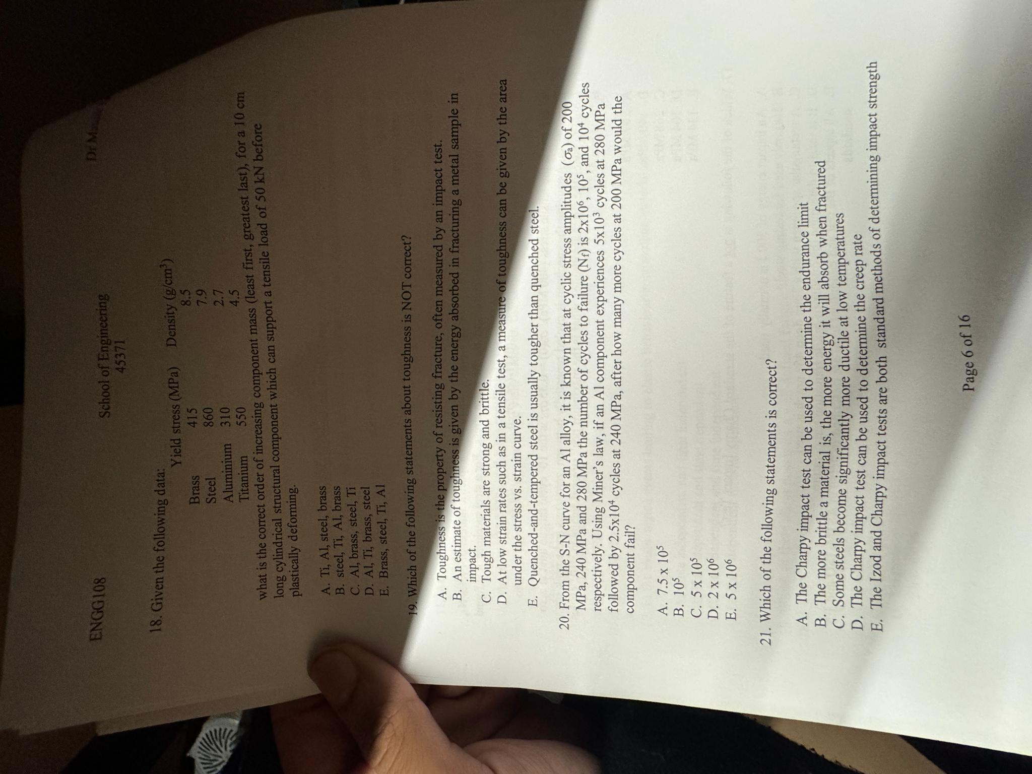 ENGG 1 0 8 School of Engineering DrM: 4 5 3 7 1 1