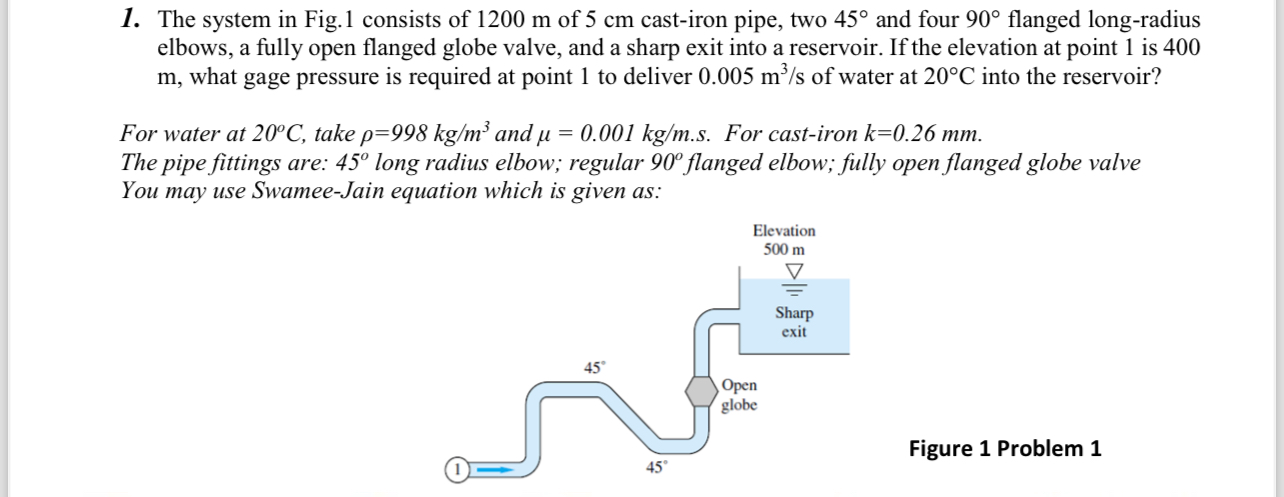 The system in Fig. 1 consists of 1 2 0 0 m of 5 c