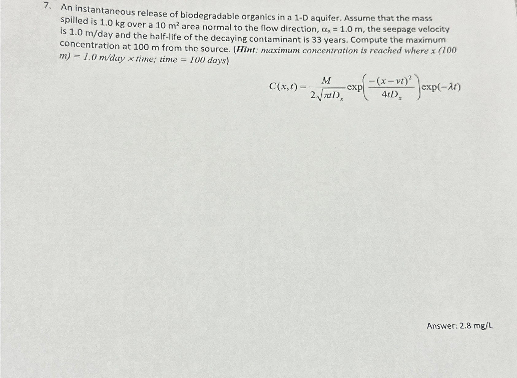 An instantaneous release of biodegradable