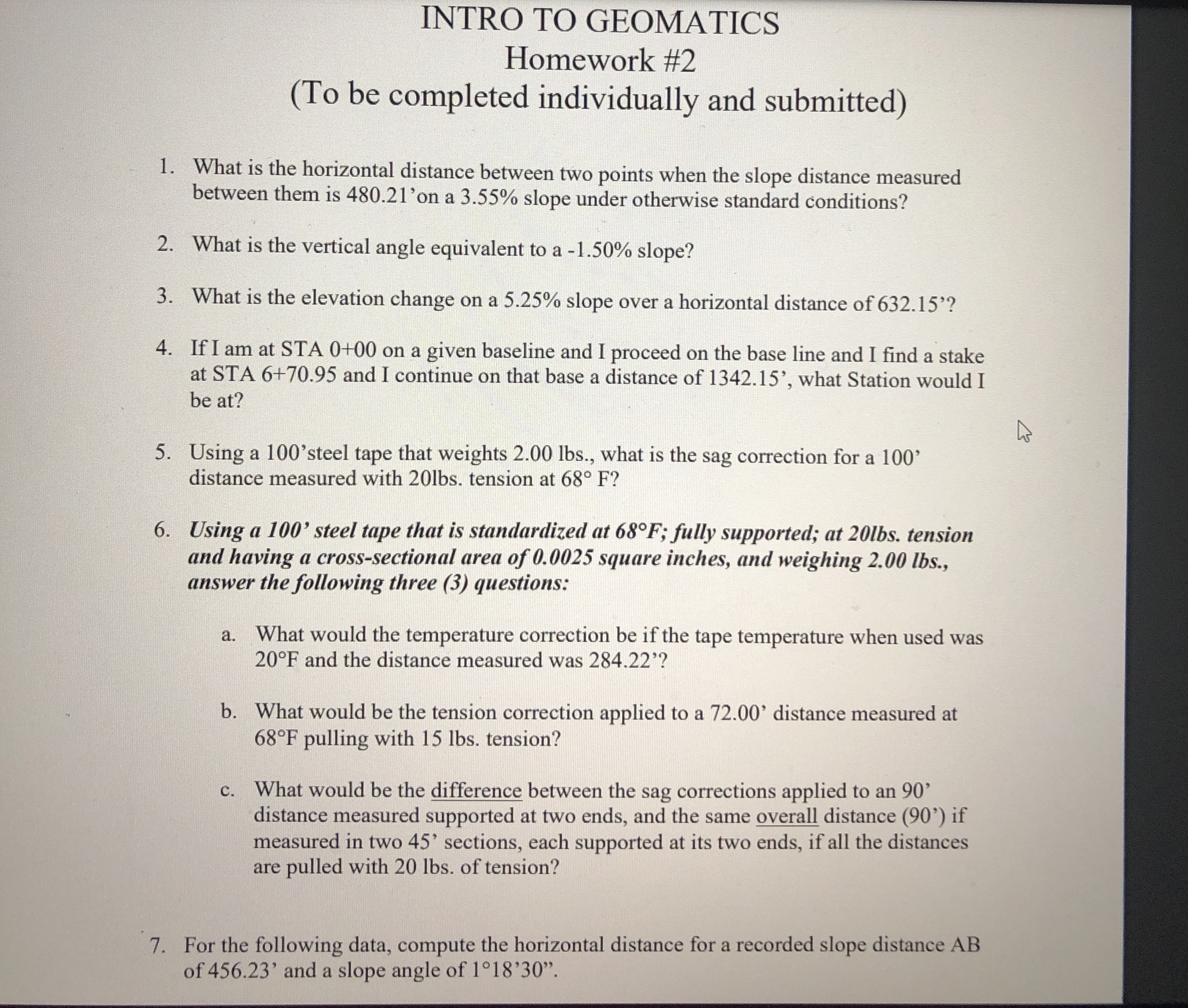 please solve 1 - 7 with steps please