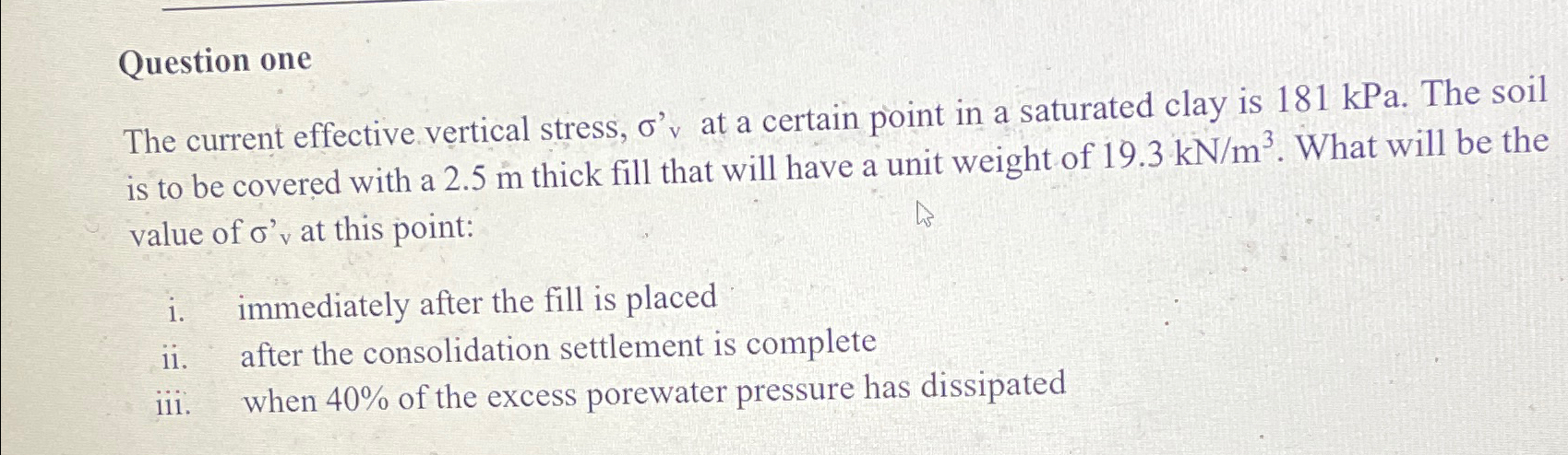 Question one The current effective vertical