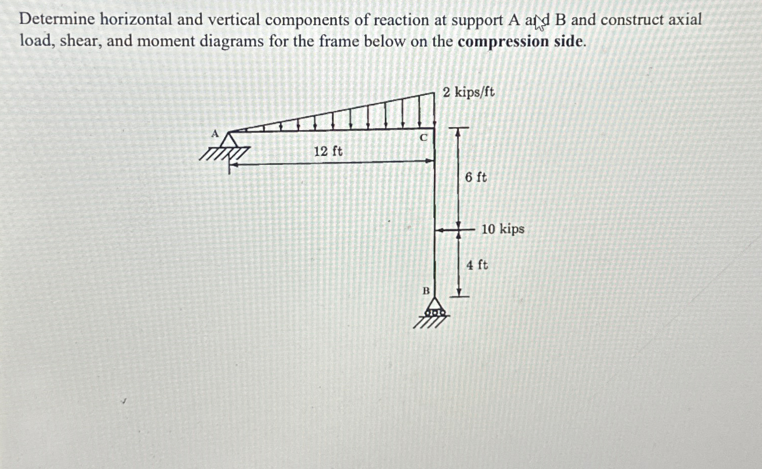 Determine horizontal and vertical components of