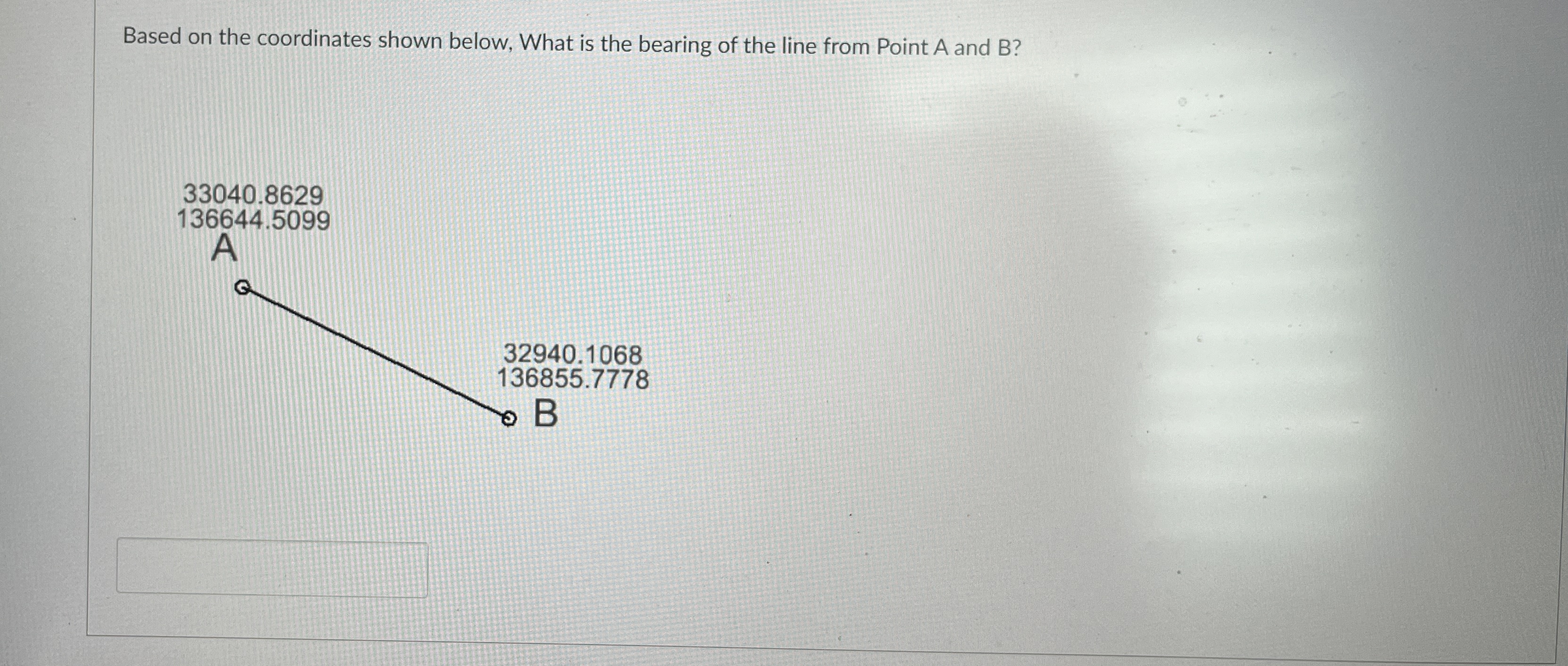 Based on the coordinates shown below, What is the