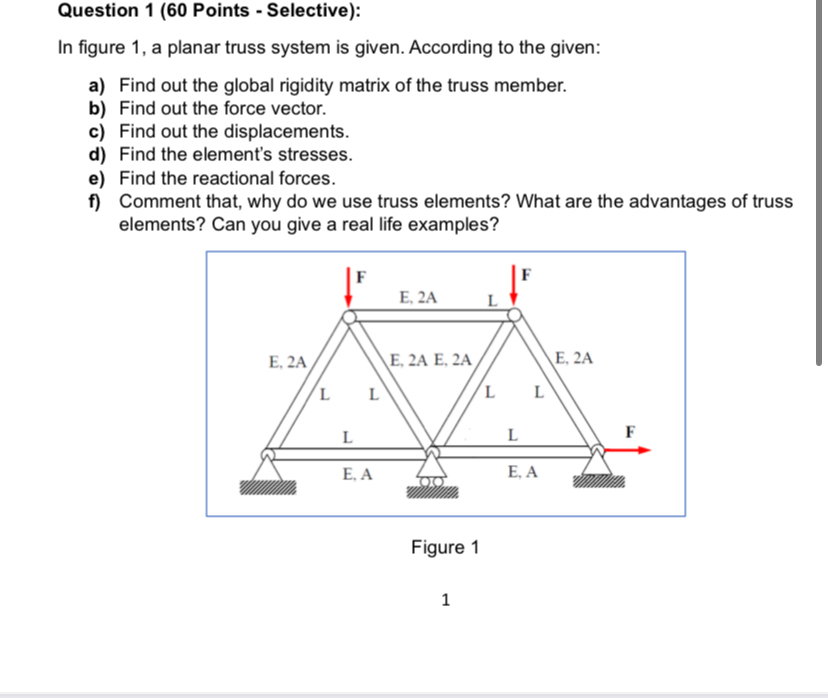 Please only use FEM methods In figure 1 , a