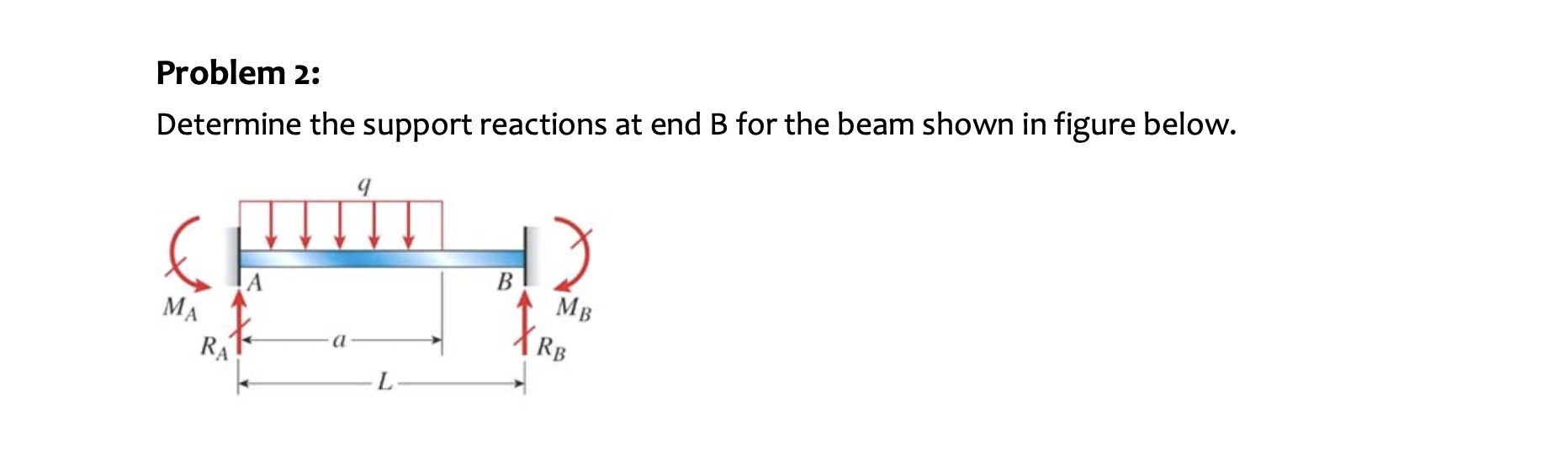 Please help! Problem 2 : Determine the support