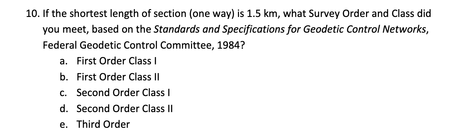 If the shortest length of section ( one way ) is