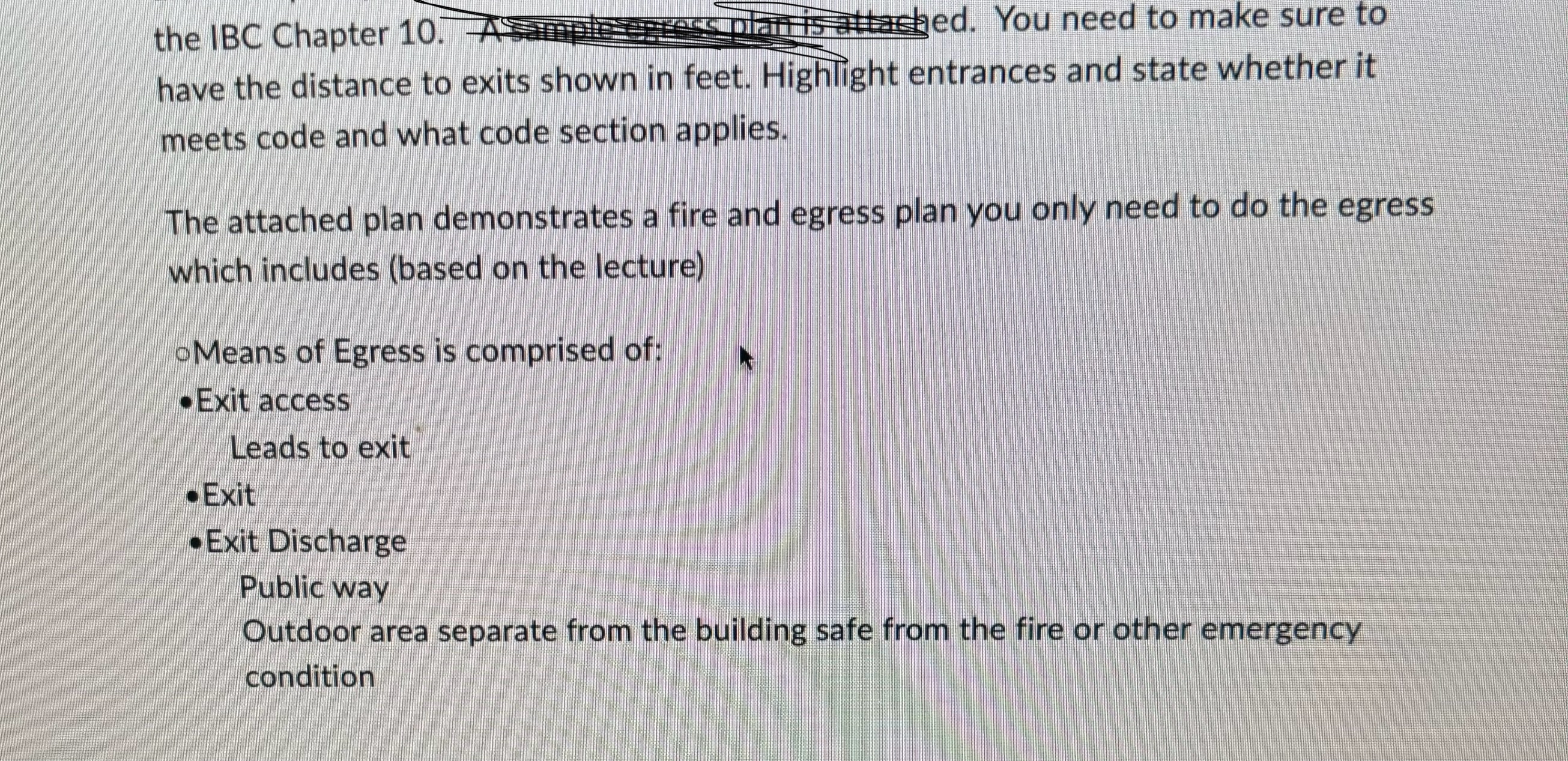 the IBC Chapter 1 0 . platis. You need to make