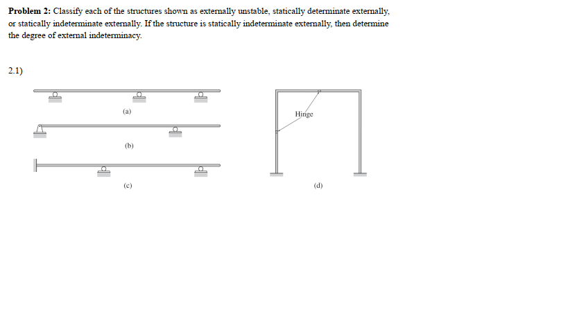 Problem 2 : Classify each of the structures shown