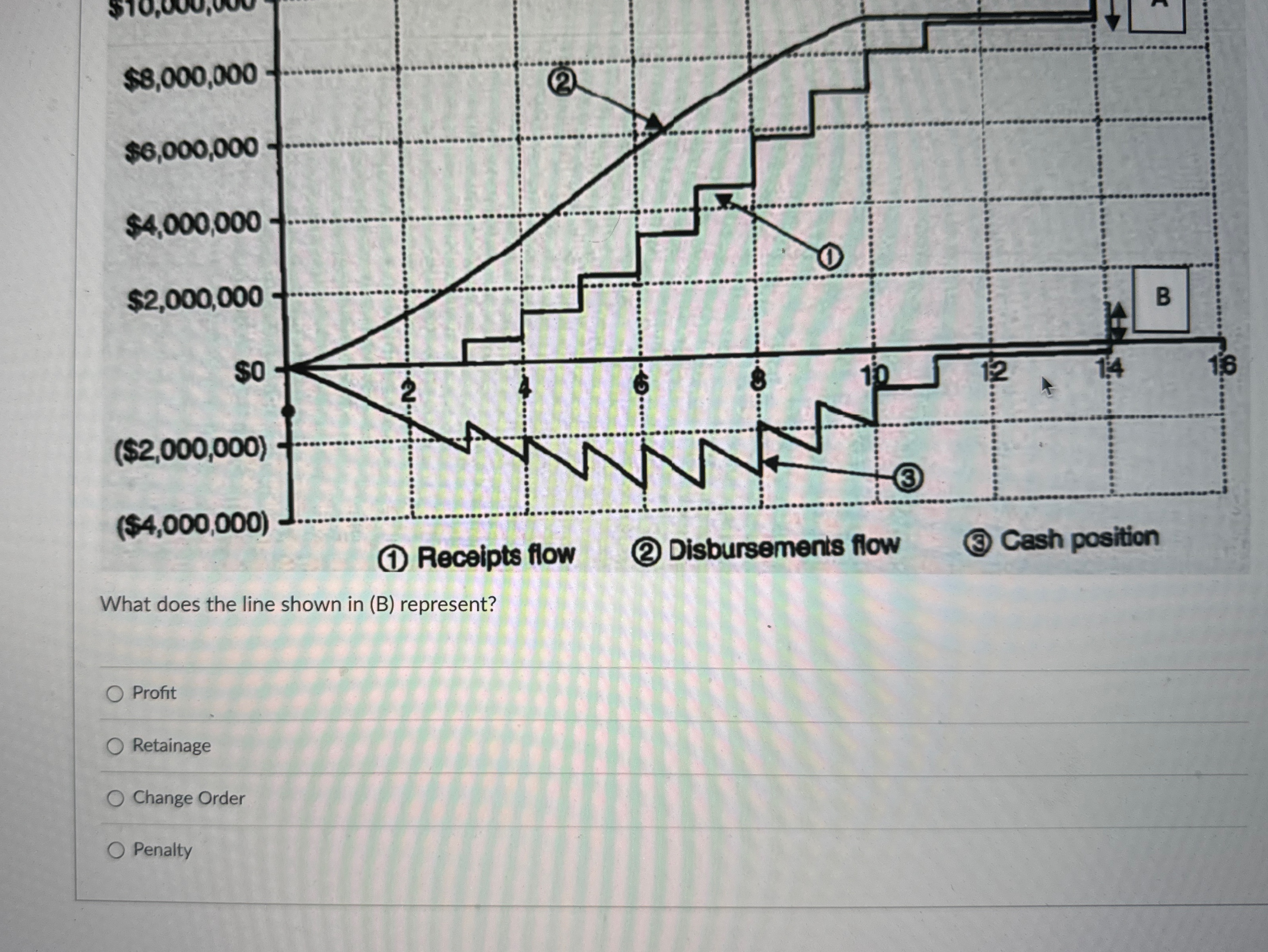What does the line shown in ( B ) represent?