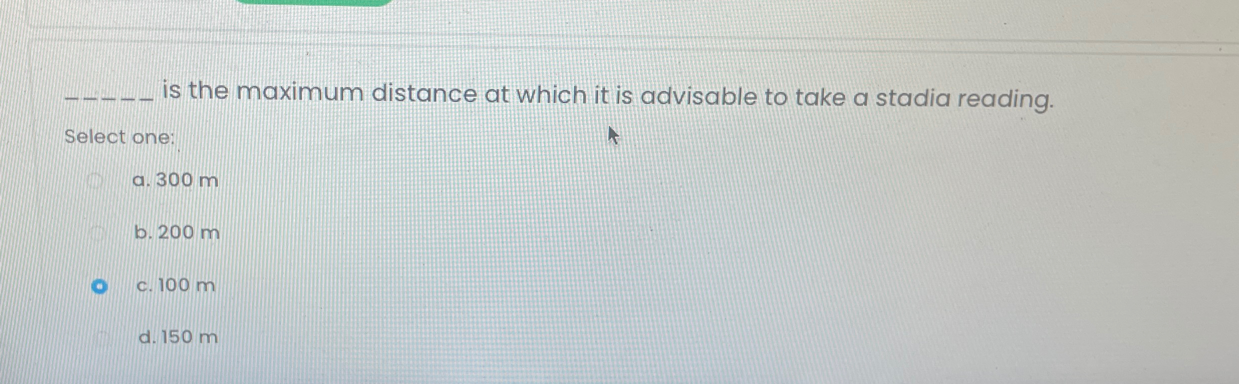 is the maximum distance at which it is advisable