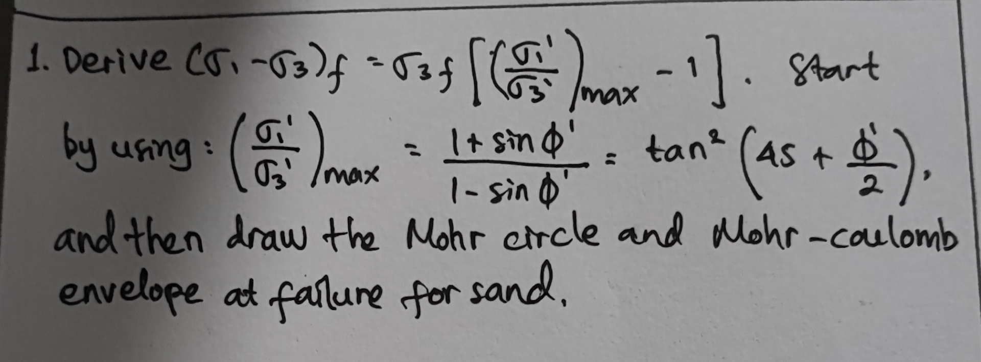 Derive ( 1 - 3 ) f = 3 f [ ( 1 ' 3 ) m a x - 1 ]