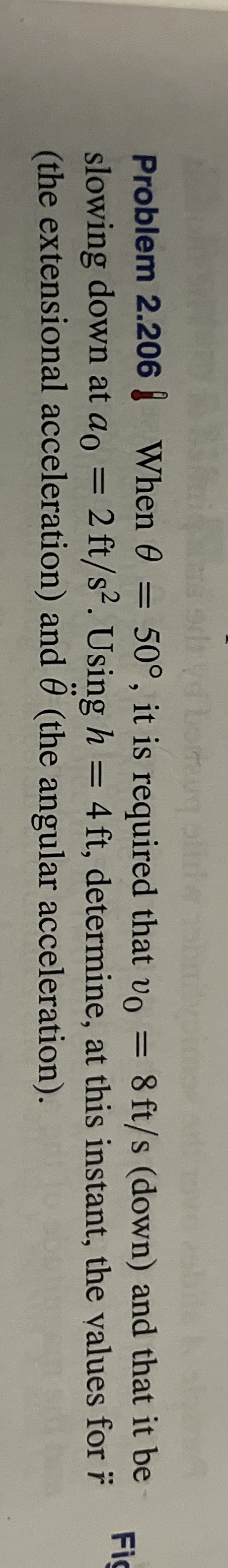Problem 2 . 2 0 6 & When = 5 0 , it is required