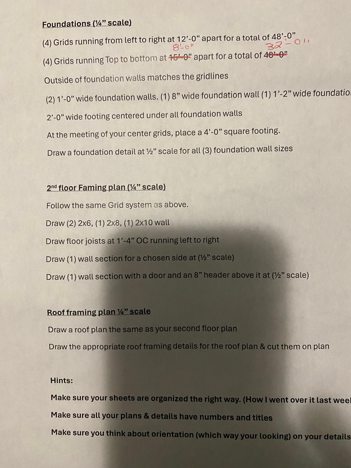 Foundations ( 1 4 " s scale ) ( 4 ) Grids running
