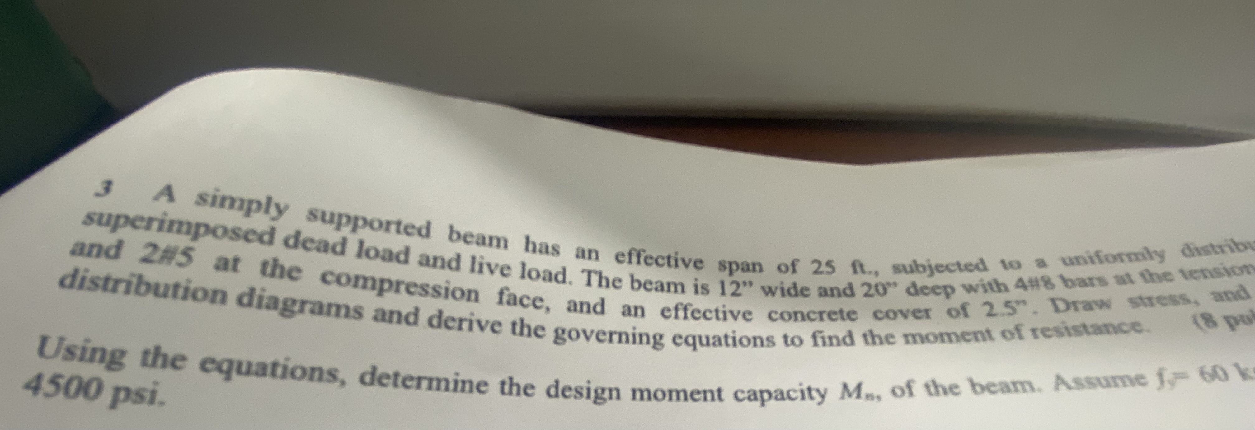 3 A simply supported beam has an effective span