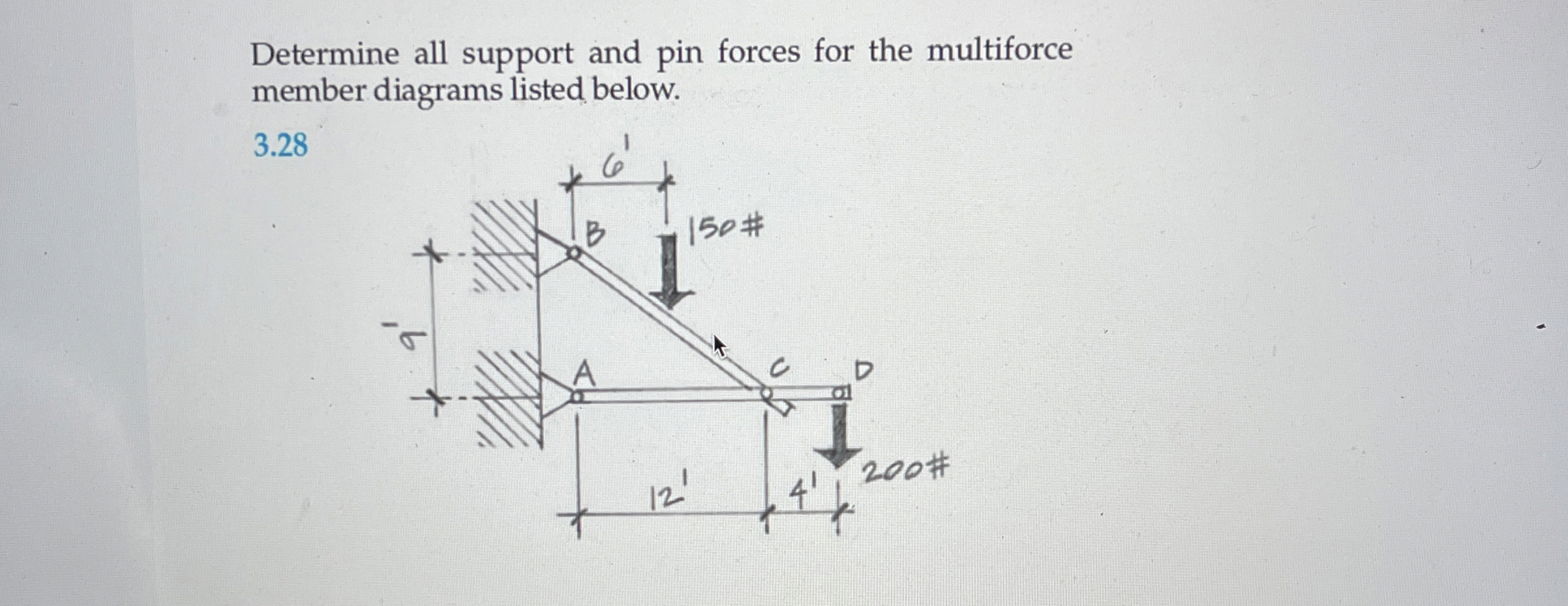 Determine all support and pin forces for the