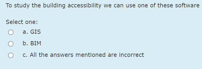 To study the building accessibility we can use