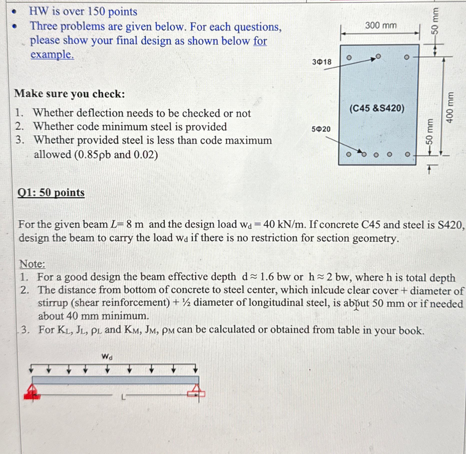 HW is over 1 5 0 points Three problems are given