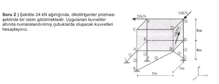 Soru 2 ) ekilde 2 4 kN a l nda , dikd rtgenler