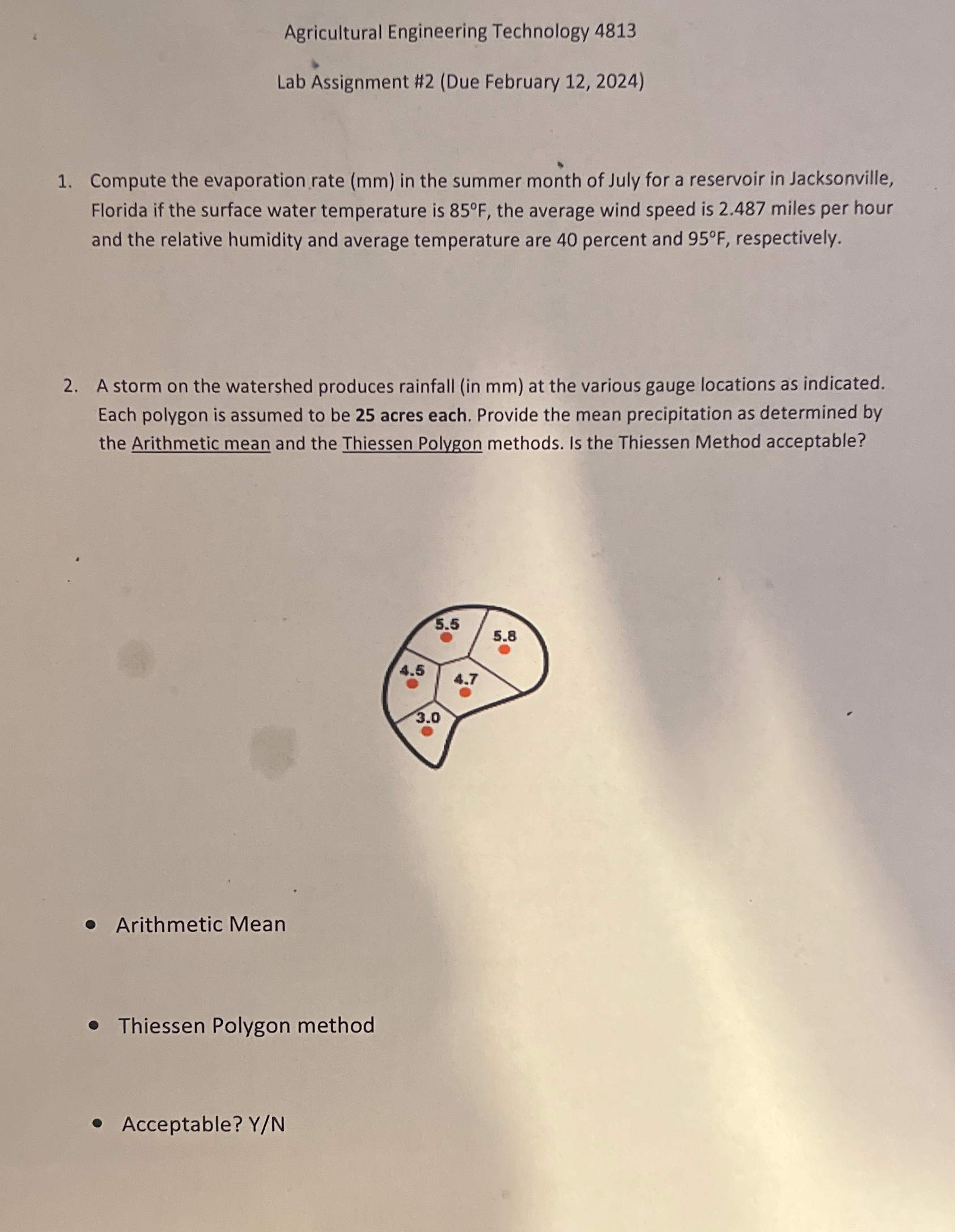 Agricultural Engineering Technology 4 8 1 3 Lab