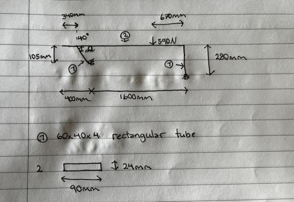 Treat the construction as a truss with fixed