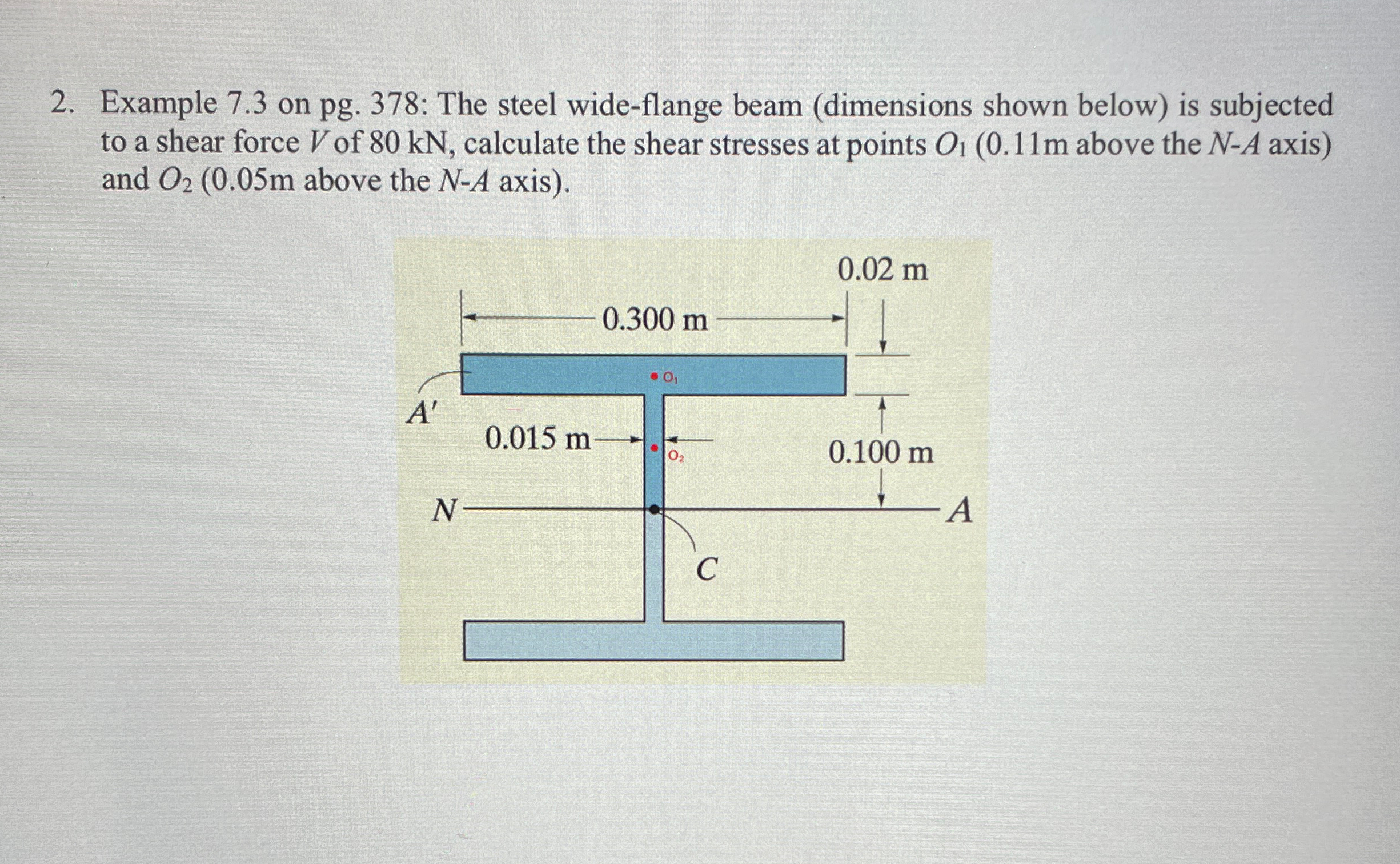 Example 7 . 3 on pg . 3 7 8 : The steel wide -