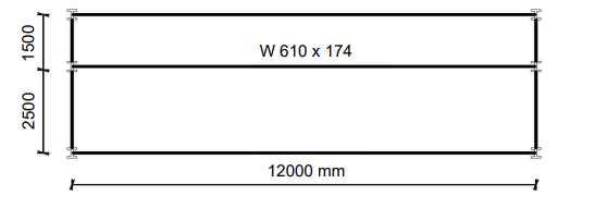 A Simply supported beam ( W 6 1 0 x 1 7 4 , ASTM
