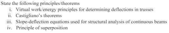 State the following principles / theorems i .
