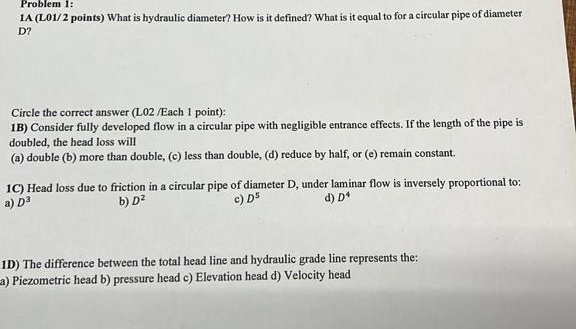 Problem 1 : 1 A ( L 0 1 / 2 points ) What is