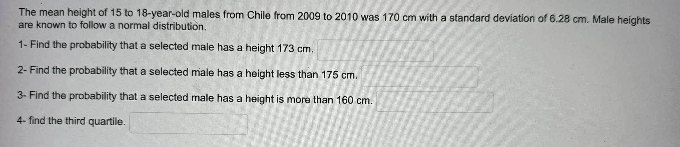 The mean height of 1 5 to 1 8 - year - old males