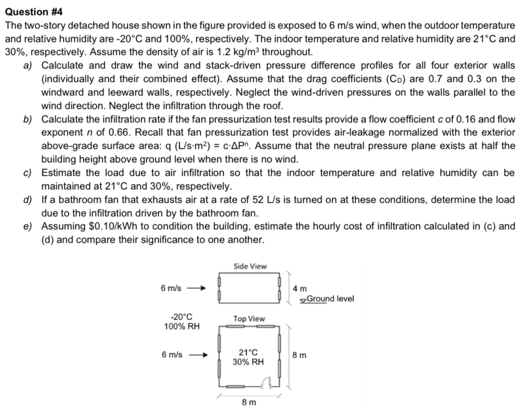 Question # 4 The two - story detached house shown