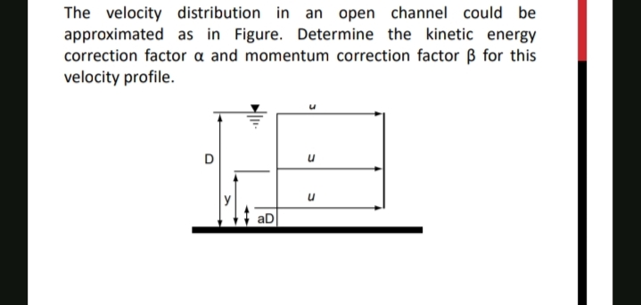 The velocity distribution in an open channel