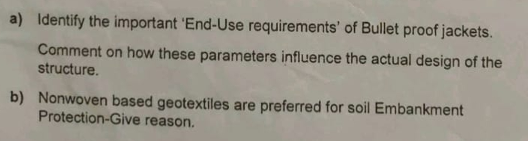 a ) Identify the important 'End - Use
