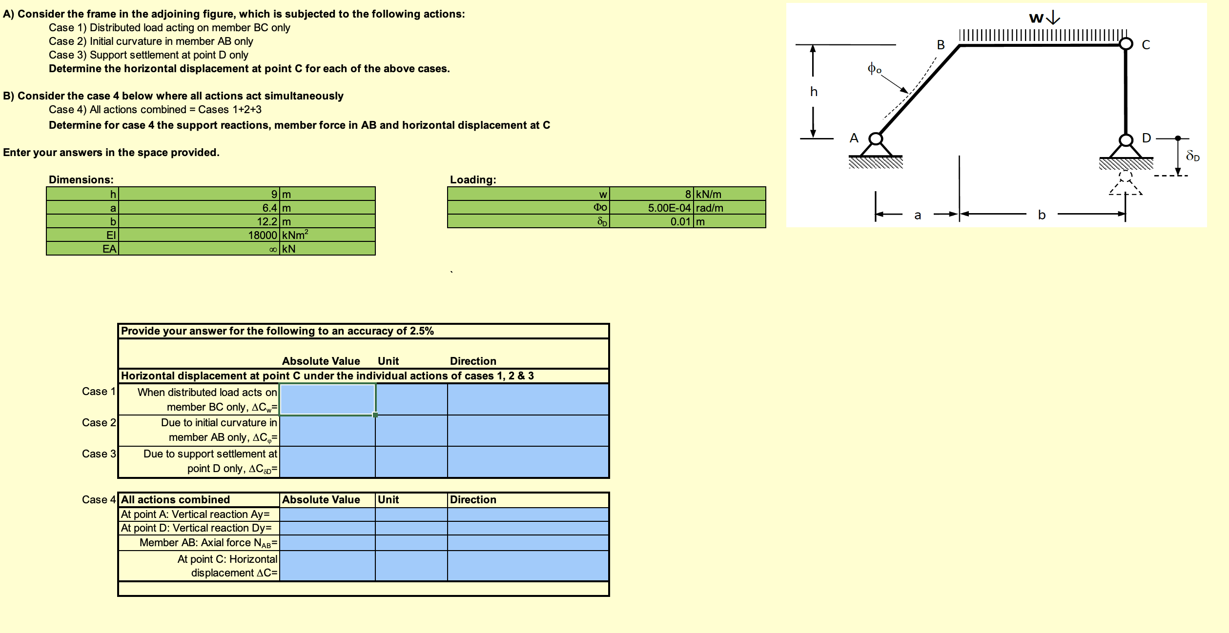 A ) Consider the frame in the adjoining figure,