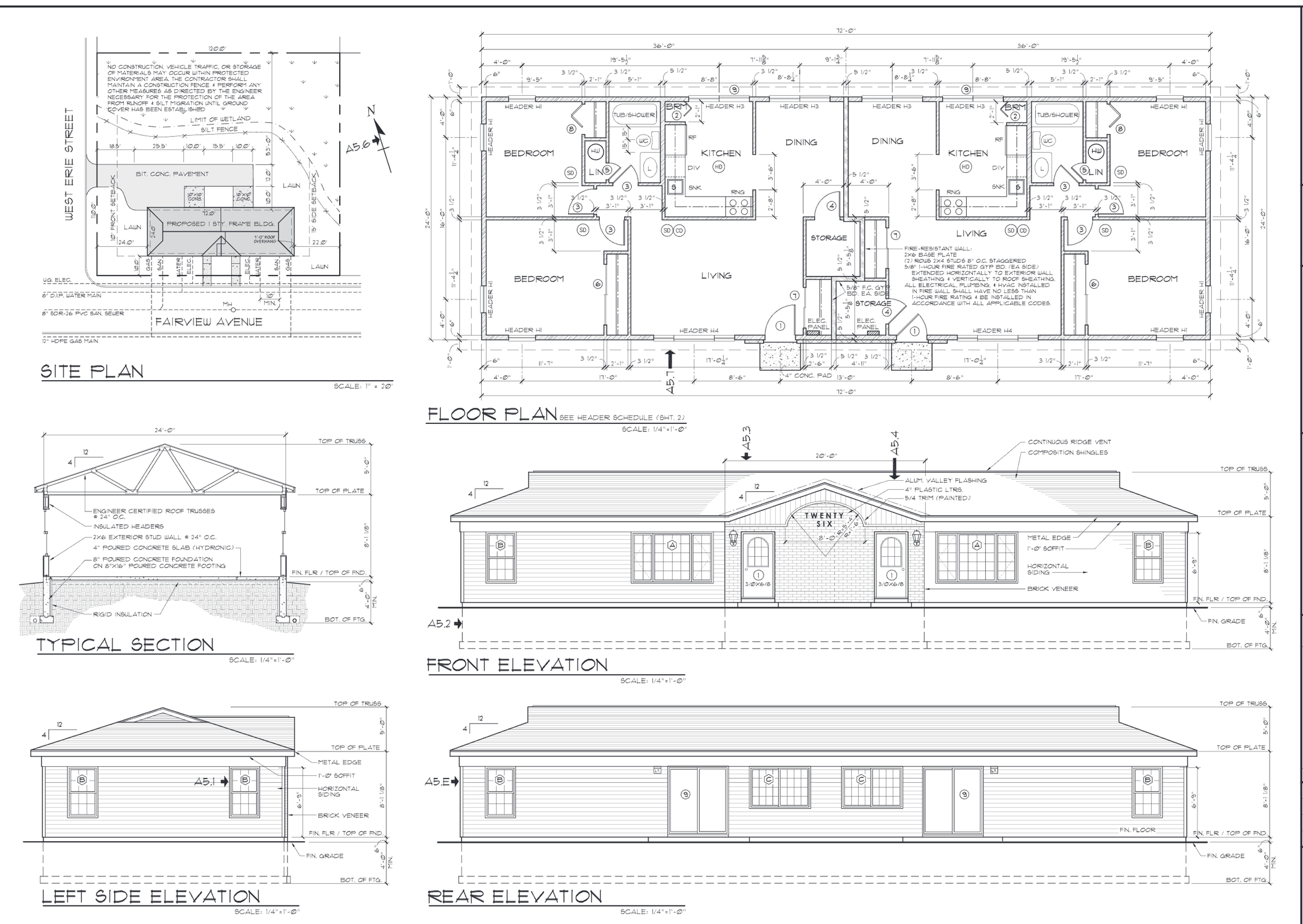 two unit aparment drawings What is the dimension