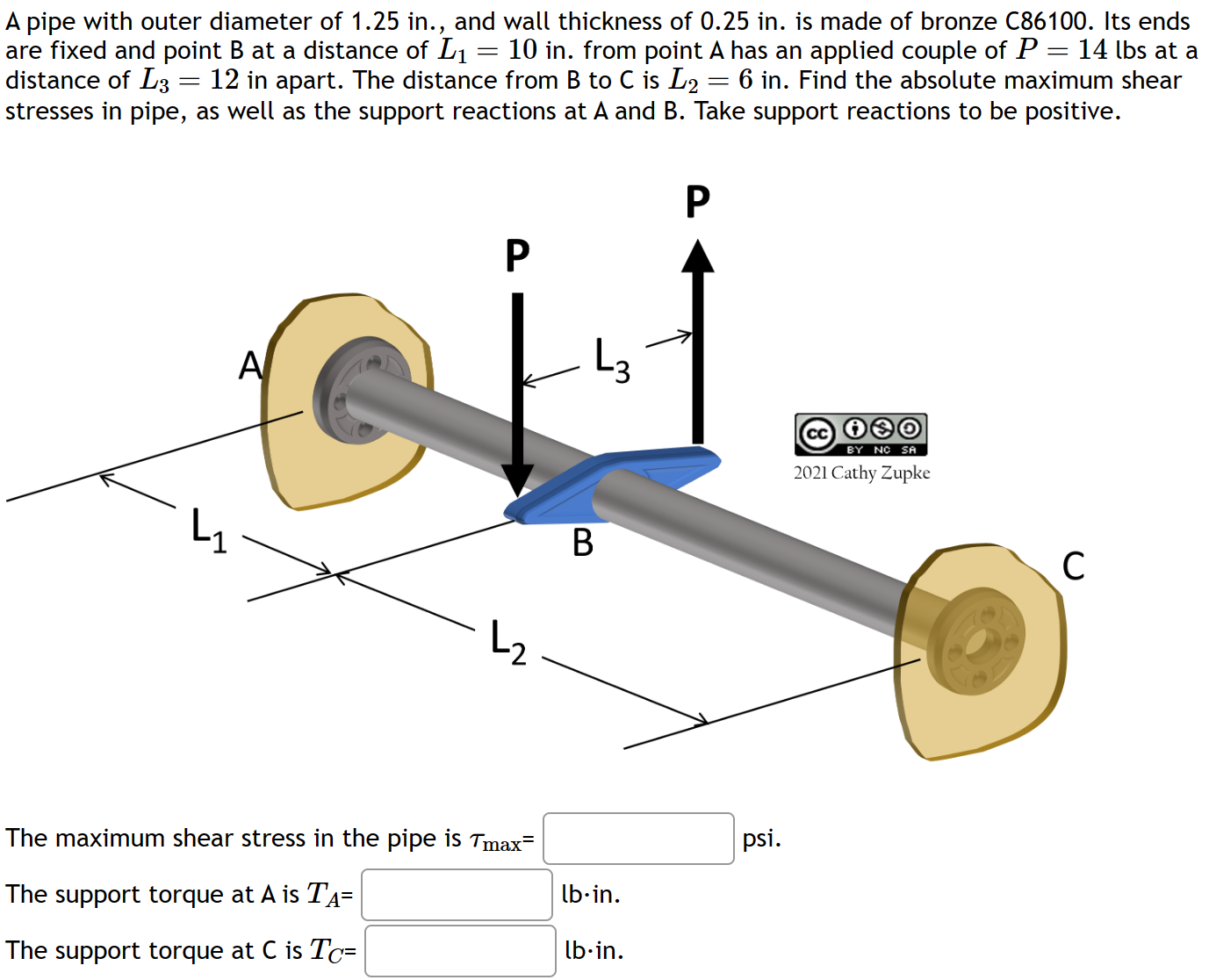 A pipe with outer diameter of 1 . 2 5 in . , and