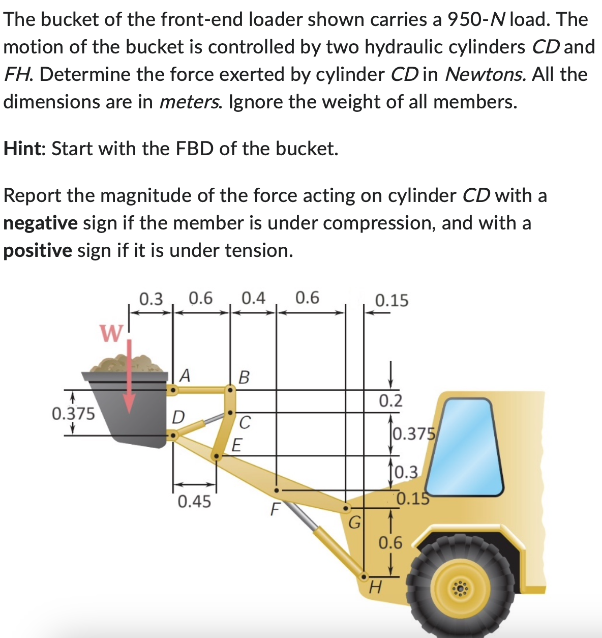 The bucket of the front - end loader shown