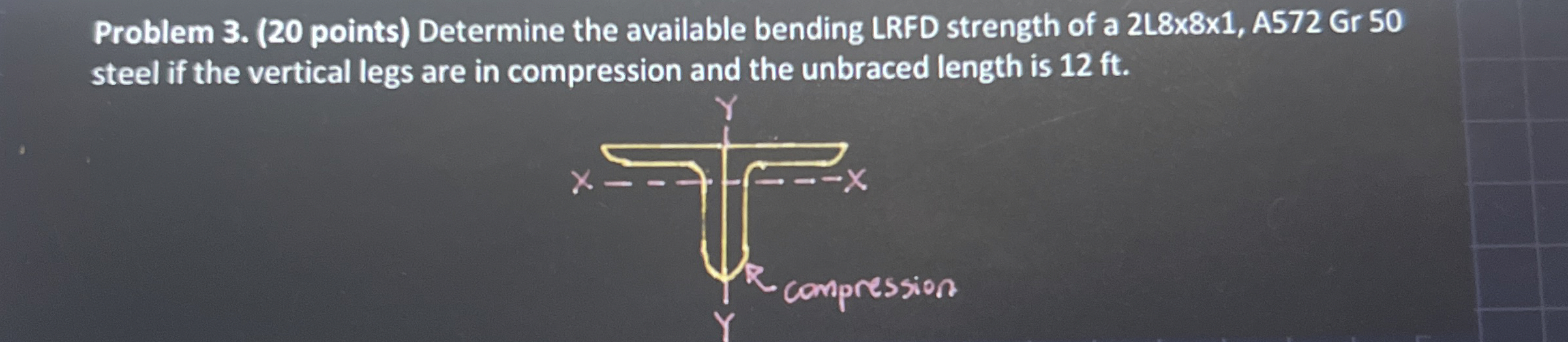 Problem 3 . ( 2 0 points ) Determine the
