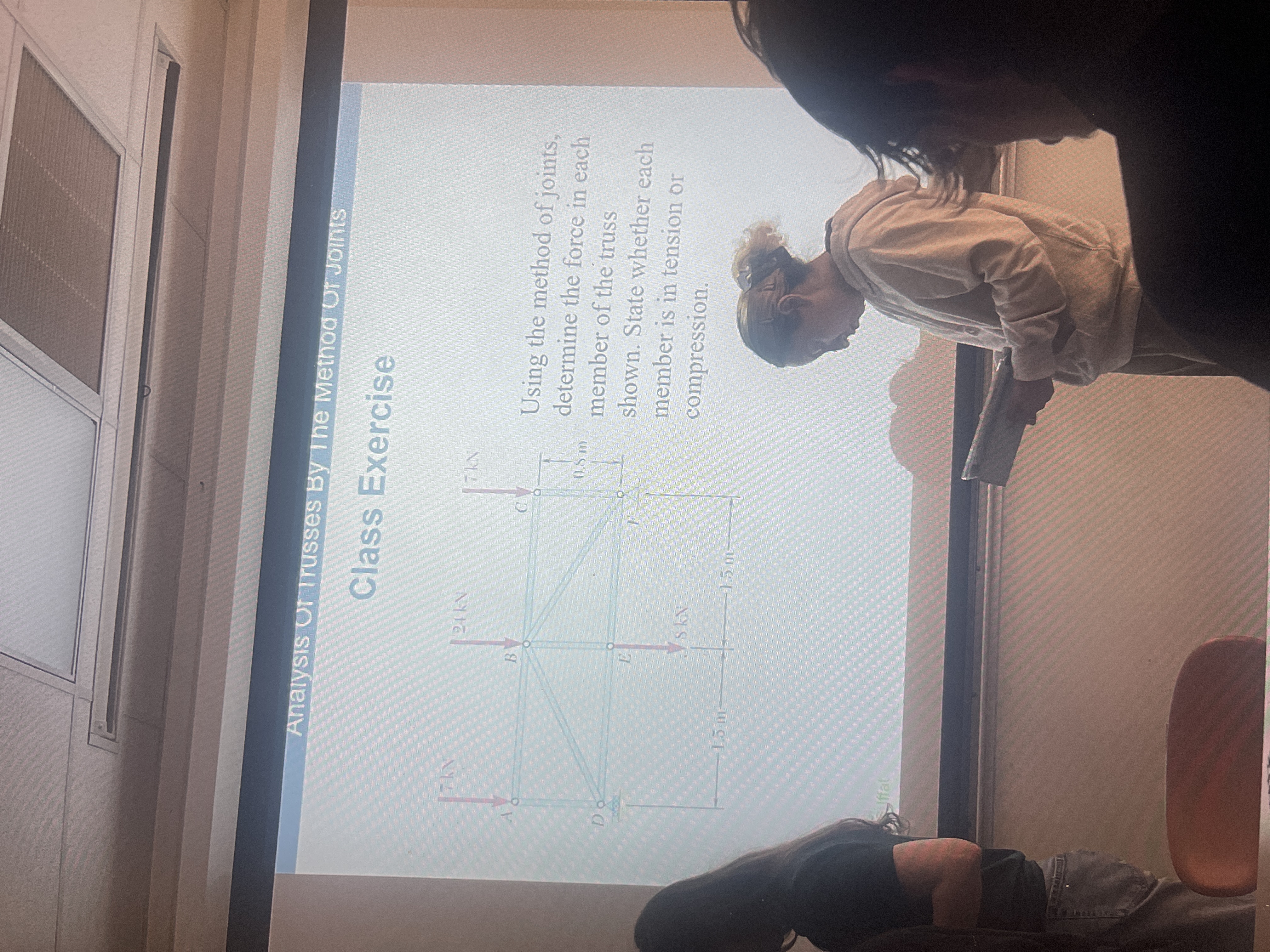 analysis of trusses by the method of joints