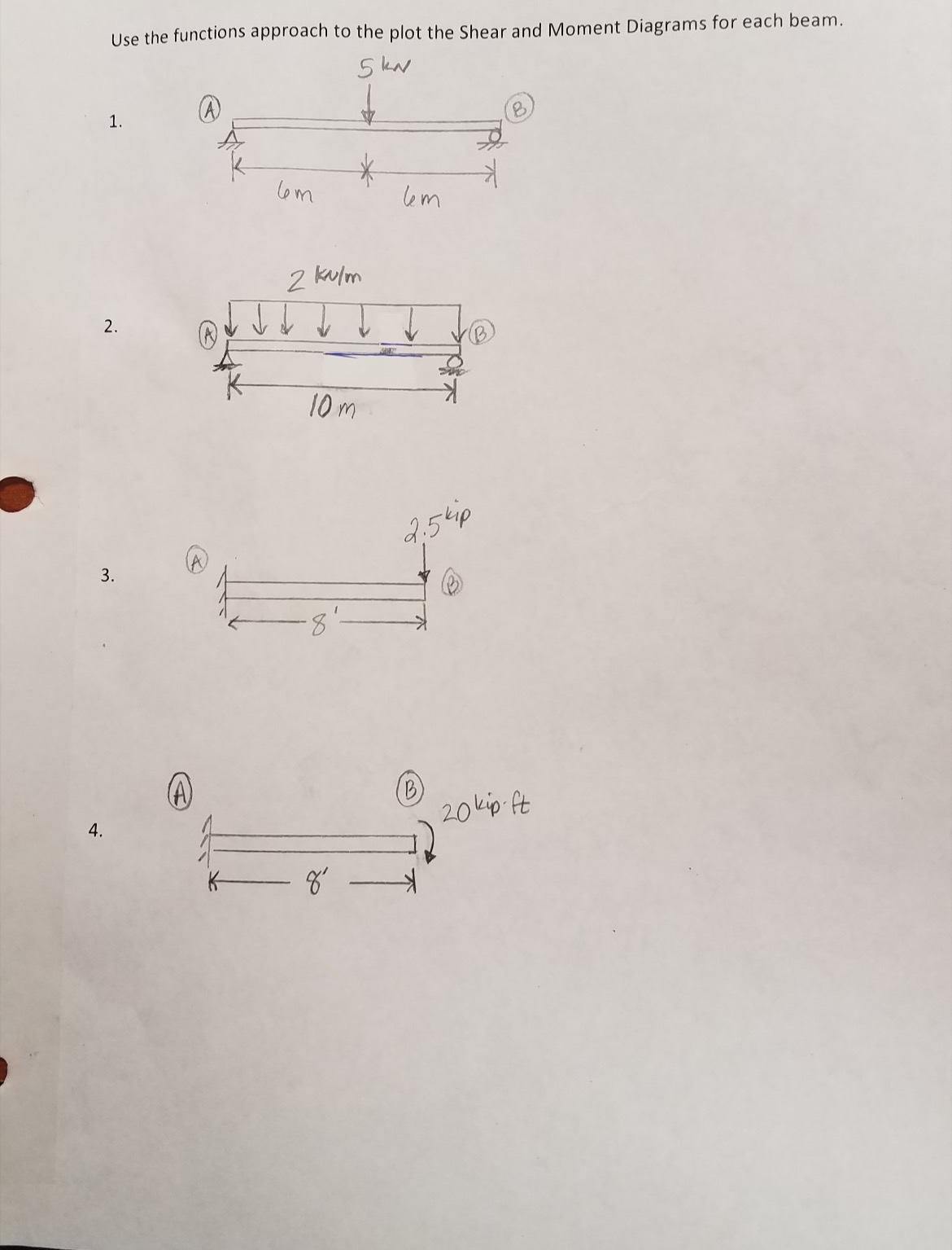 Use the functions approach to the plot the Shear