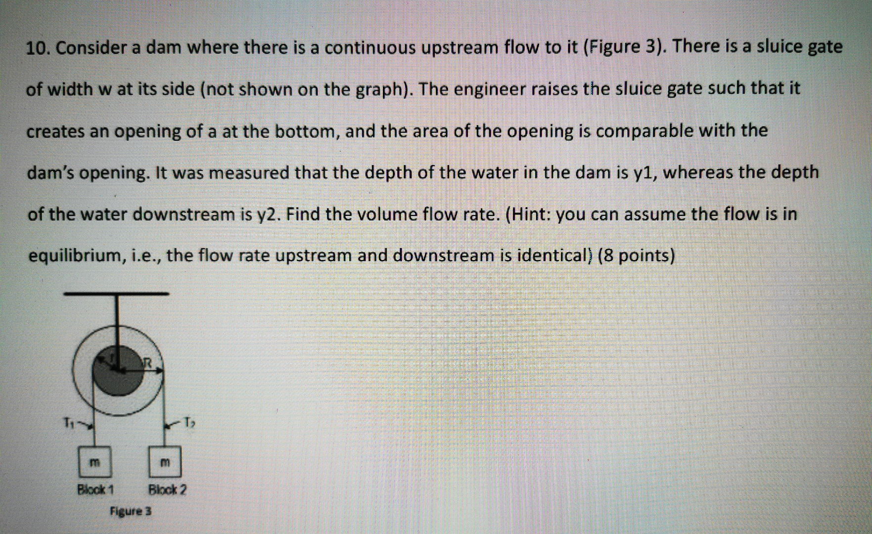 Consider a dam where there is a continuous