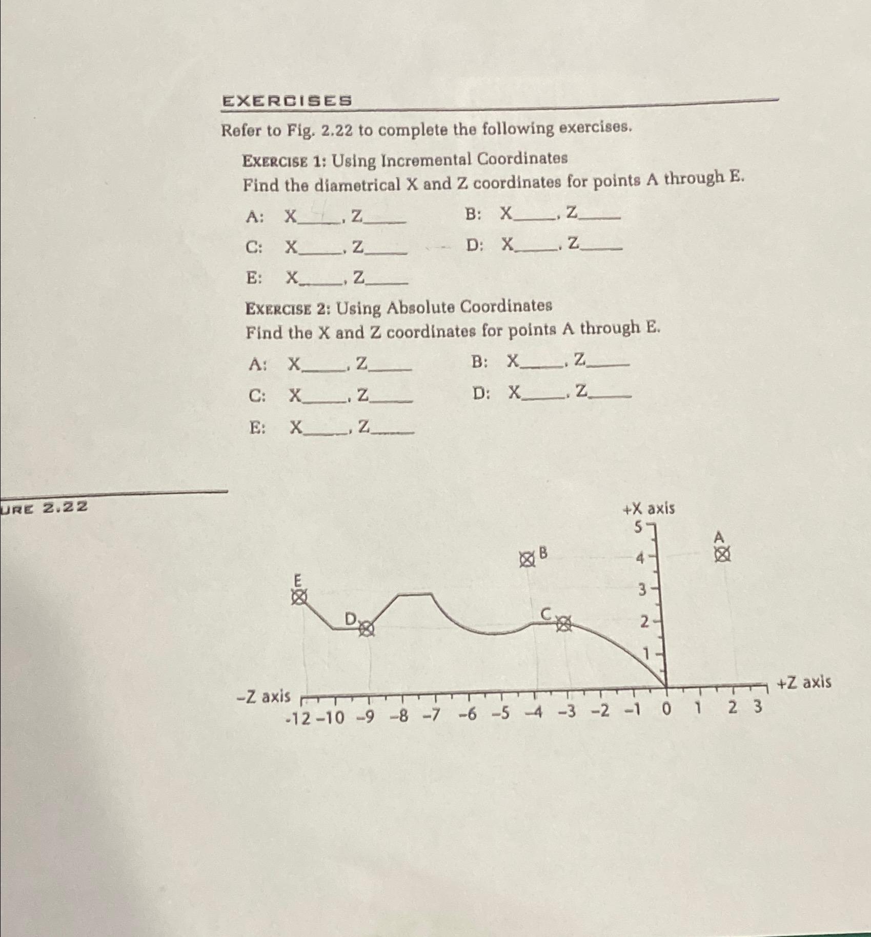 EXERCISES Refer to Fig. 2 . 2 2 to complete the