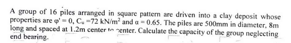 A group of 1 6 piles arranged in square pattern