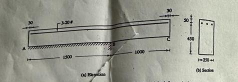 A cantilever beam requires 9 1 0 m m 2 area of