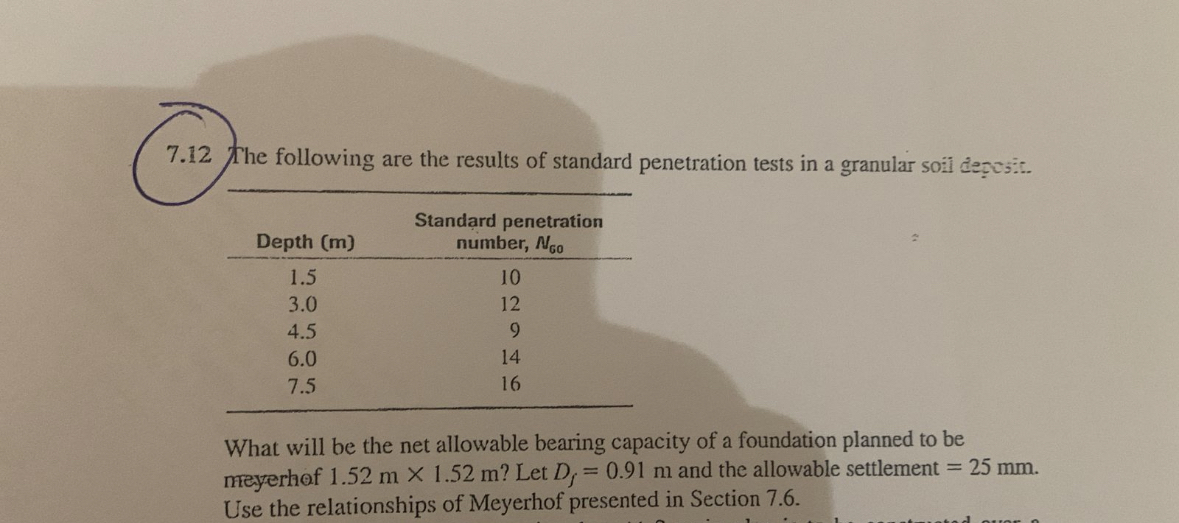 7 . 1 2 The following are the results of standard