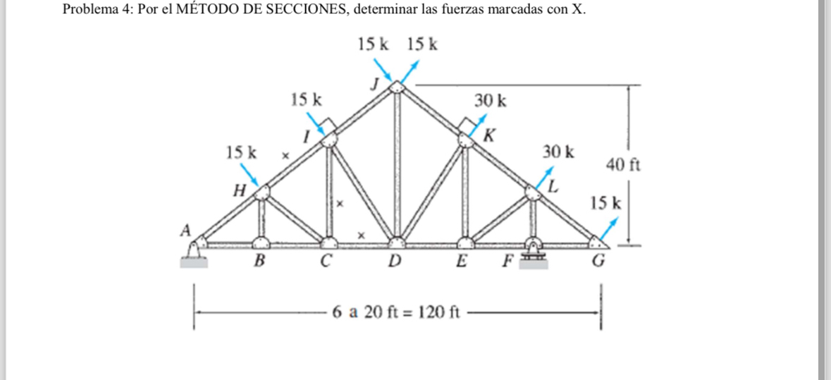 Problema 4 : Por el M TODO DE SECCIONES,