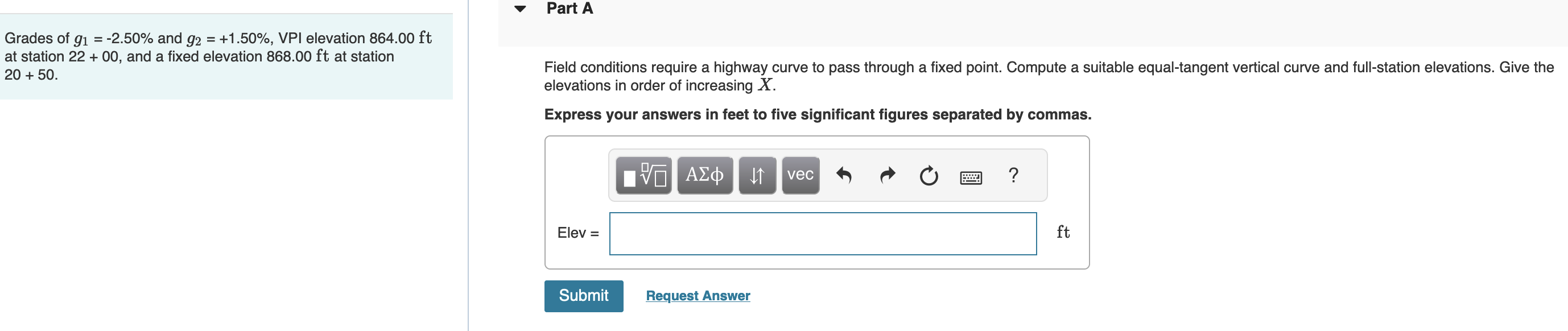 Grades of g 1 = - 2 . 5 0 % and g 2 = + 1 . 5 0 %
