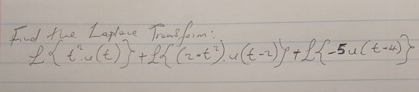 Find the Laplace Transform: L { t 2 u ( t ) } + L