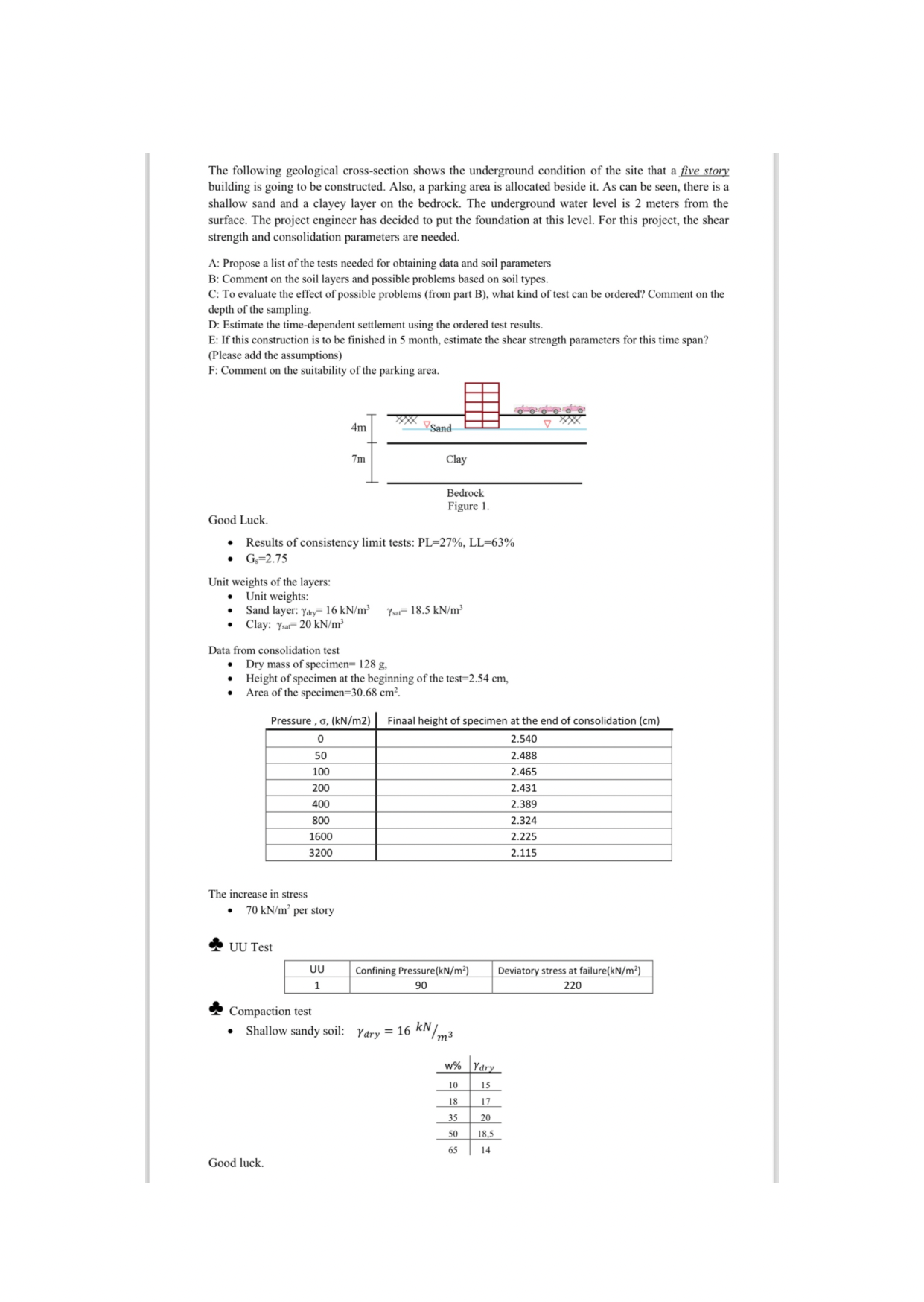 The following geological cross - section shows