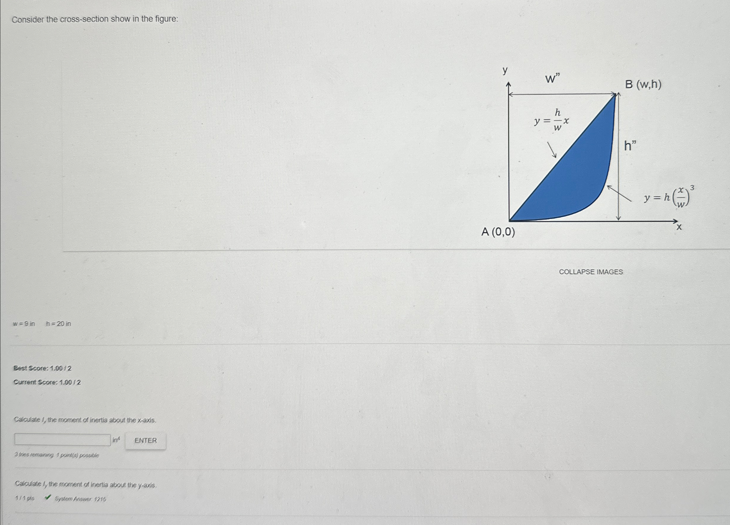 Consider the cross - section show in the figure:
