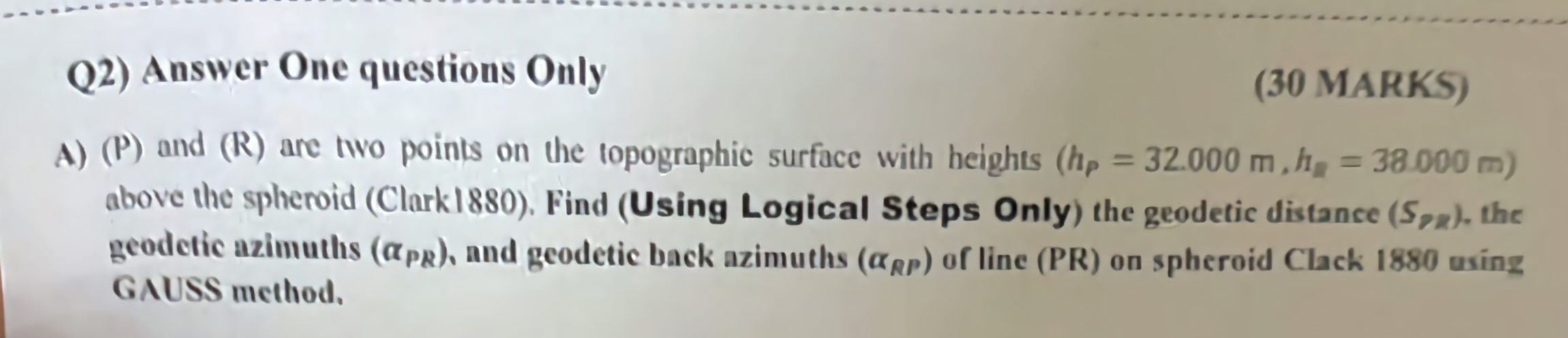 Q 2 ) Answer One questions Only ( 3 0 MARKS ) A )